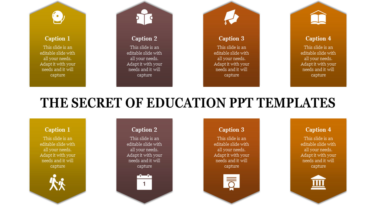 Education PPT Templates Presentation with Six Node